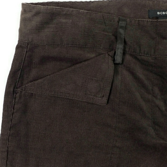 BCBGMaxAzria Mahogany Brown Fine Wale Bootcut Corduroy Pants Womens Size 6 NWT - Picture 8 of 11